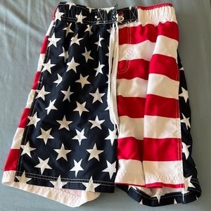 Mens American pattern swimming trunks